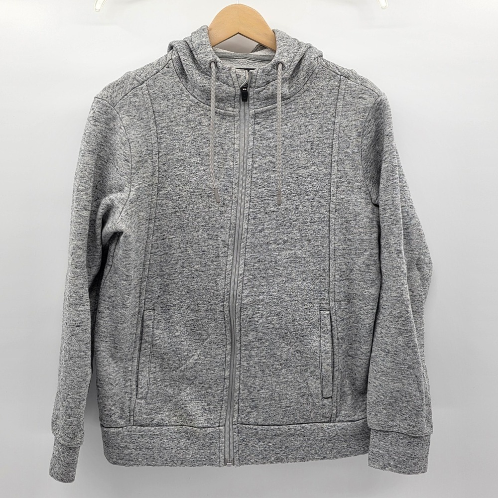 Figs Essential Full Zip Hoodie Scrub Sweatshirt Jacket Womens Small Heather Gray